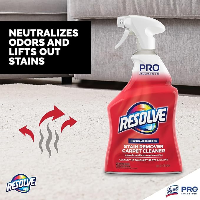 Resolve Professional Strength Spot and Stain Carpet Cleaner, Carpet Cleaner, Carpet Cleaner Solution, 32 Fl Oz