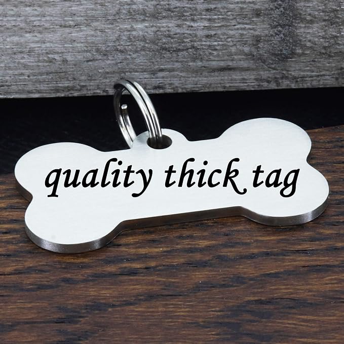 Ultra Joys Personalized Dog Tags for Pets - Durable Stainless Steel Customizable Dog Cat ID Tags - Dog Tags for Safety Optional Engraved on Both Sides -Birth Flower Dog Tag Small, Silver