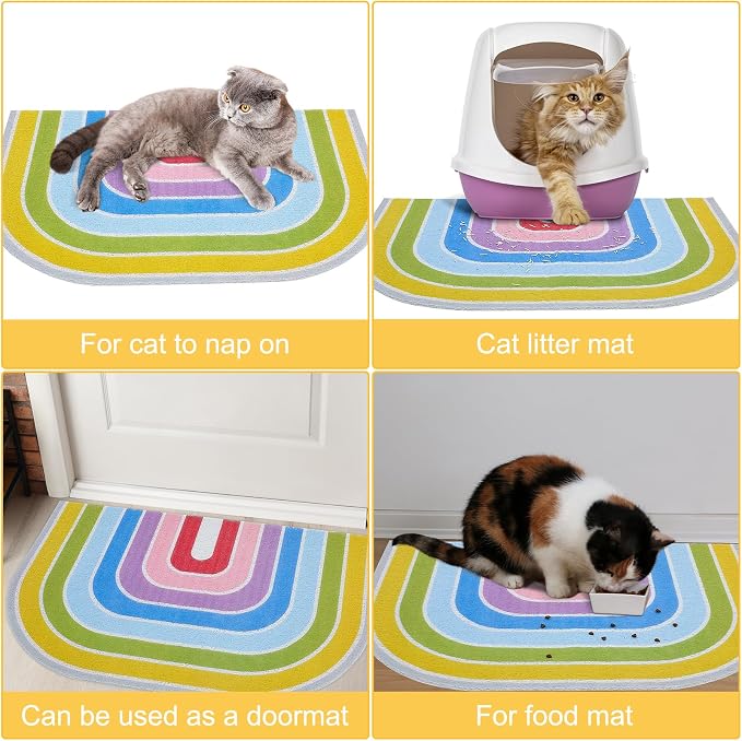 Unicorn Catcher 33.5"x22.4" Cat Litter Mat, Non-Slip Trapping Mat for Cats | PVC Mesh Litter Trapping Mat With A Non-Slip Backing Designed To Keep Floors Clean For Indoor Cats