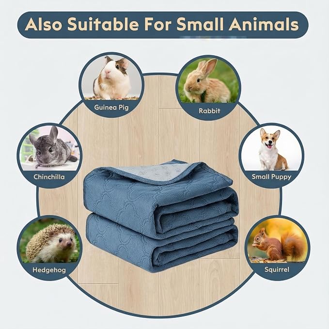FunFurry Washable Pee Pads for Dogs - 2 Pack Reusable Pee Pads,Waterproof Puppy Pads,Pet Training Pads,Super Absorbent with Dog Paw Shape Non-Slip Backing (Blue, 31" X 36" - 2 Pack)