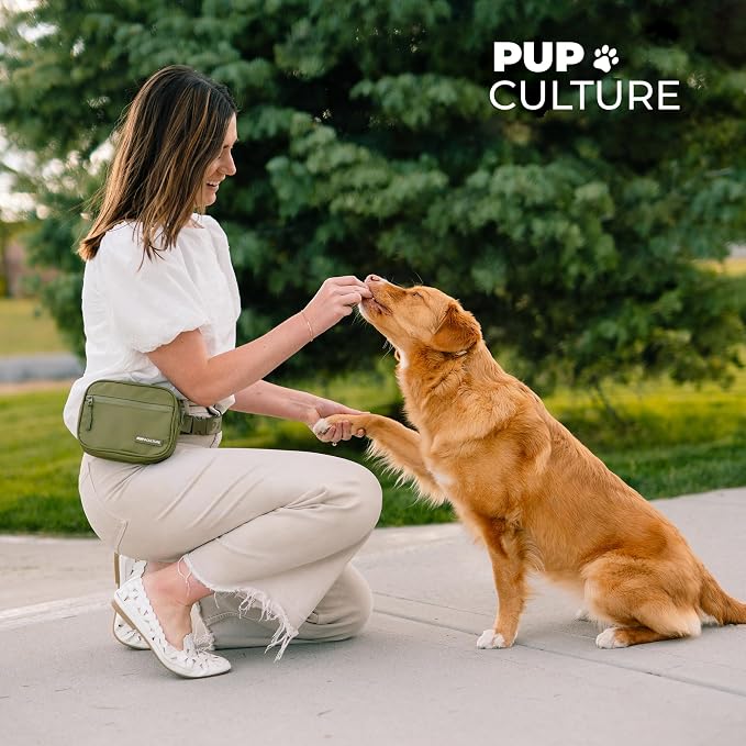 Dog Treat Pouch with Poop Bag Dispenser and Removable Treat Pouch | Cross Body Dog Walking Bag | The Perfect Puppy Training Tool and Even Better Gift