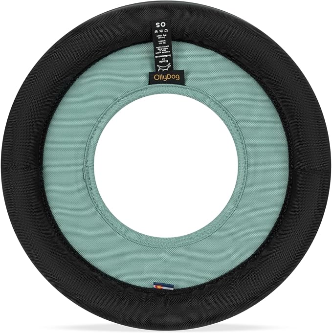 OllyDog Super Flyer Dog Flying Disc – Floating Fetch Toy for Water Play, Soft Eco-Friendly Recycled Fabric, Gentle on Teeth, 11" for Medium & Large Dogs (Surf, 11")