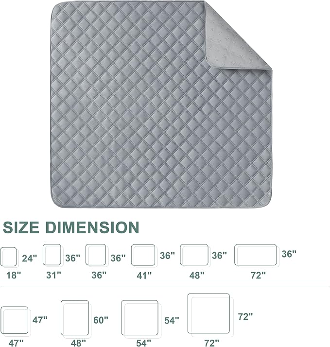 Eterish Reusable Washable Pee Pads for Dogs Extra Large 48'' x 60'' 2 Pack, Absorbent Pet Puppy Dog Training Pads Non-Slip, Waterproof Whelping Potty Pads for Dogs Leak-Proof