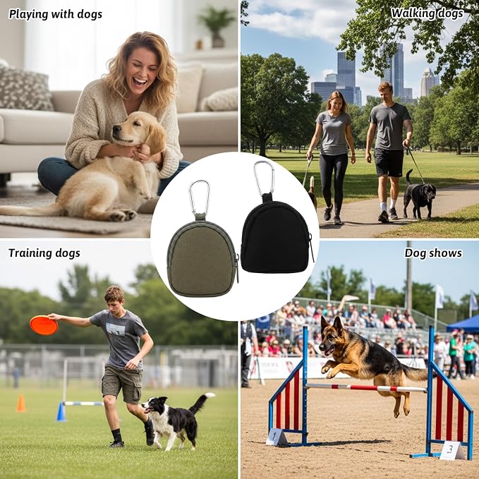 2PCS Dog Treat Pouches for Pet Training 3in Small | Dog Training Treat Pouch for Leash Portable Dogs Treat Bag for Travel Outdoor Use Reusable Small Dogs Treats Container