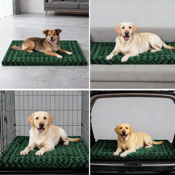 Dog Bed Mat - Dog Crate Pad - Reversible Dog Mat for Pet Comfort - Soft Bed Pads with Dual-Sided Design for All Seasons - Durable, Machine Washable Mat for Crates, Travel, and Home