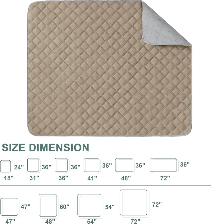 Eterish Reusable Washable Pee Pads for Dogs Large/Extra Large 36'' x 41'' 2 Pack, Absorbent Pet Puppy Dog Training Pads Non-Slip, Waterproof Whelping Potty Pads for Dogs Leak-Proof