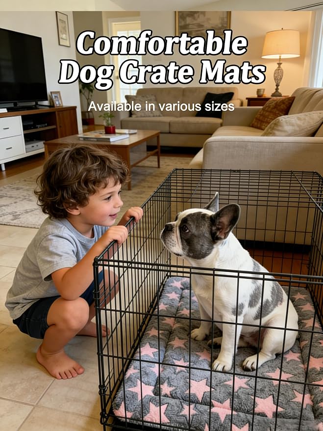 Dog Bed Mat - Reversible Dog Crate Bed Mats, Soft & Breathable Kennel Pad, Durable Crate Bed for Small Medium Large Dogs & Cats