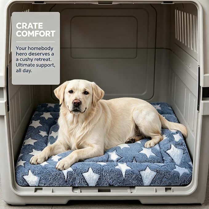 Dog Bed Mat - Reversible Dog Crate Bed Mats, Soft & Breathable Kennel Pad, Durable Crate Bed for Small Medium Large Dogs & Cats