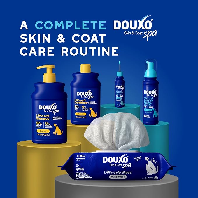 DOUXO SPA Dog & Cat Ear Cleaner, 4.1 fl oz | Safely Cleans and Dewaxes the Ear, Skin-Friendly Formula