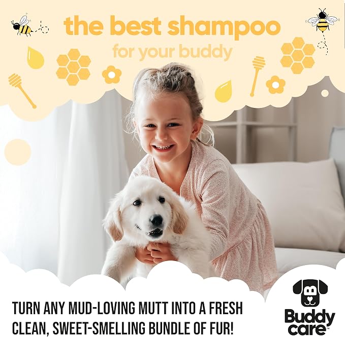 Itch Relief Dog Shampoo by Buddycare | Deep Cleansing Shampoo for Dogs | Fresh Scented | with Aloe Vera and Pro Vitamin B5 (169.07oz)