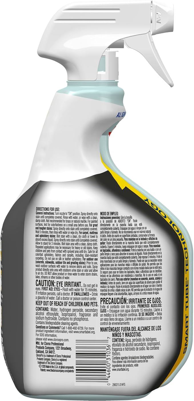 CloroxPro Urine Remover for Stains and Odors Spray, 32 Ounces (Package May Vary)