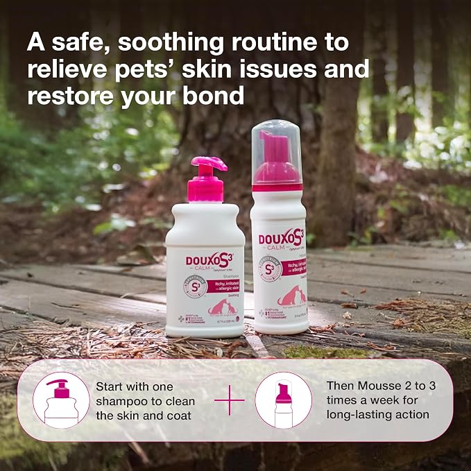 Douxo S3 Calm Dog Shampoo for Itchy Skin Relief, Dog Shampoo for Allergies and Itching, Soothes Itchy, Irritated or Allergic Skin For Dogs and Cats, 6.7 fl oz | Dog Shampoo for Allergies and Itching, Soothes Itchy, Irritated or Allergic Skin For Dogs a...