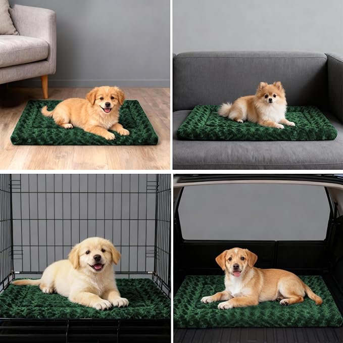 Soft Reversible Dog Mat - Dual-Sided Design for All Seasons - Machine Washable for Crates, Travel, and Home