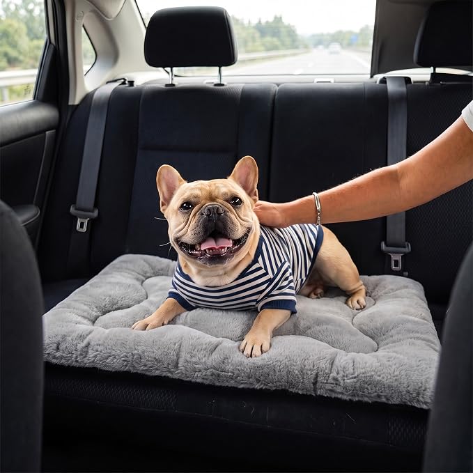 Dog Bed 30" for Metal Crate Pad, Washable Kennel Mat for Medium Dogs & Pets | Soft faux rabbit fur, non-slip,machine wash/dry, plush cushioning, for crates, floors & travel, multiple sizes for all breeds