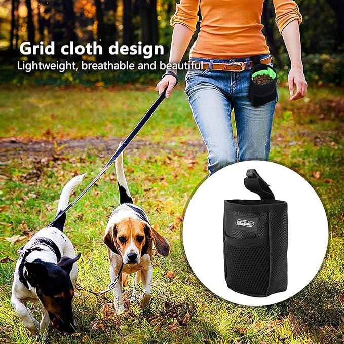 Mini Dog Treat Training Pouch Pet Kibble Treat Snack Bag Portable Puppy Bait Reward Pouch Pet Training Waist Bag Dog Treat Carrier Holder Food Storage Container Pocket for Walking Training Reward