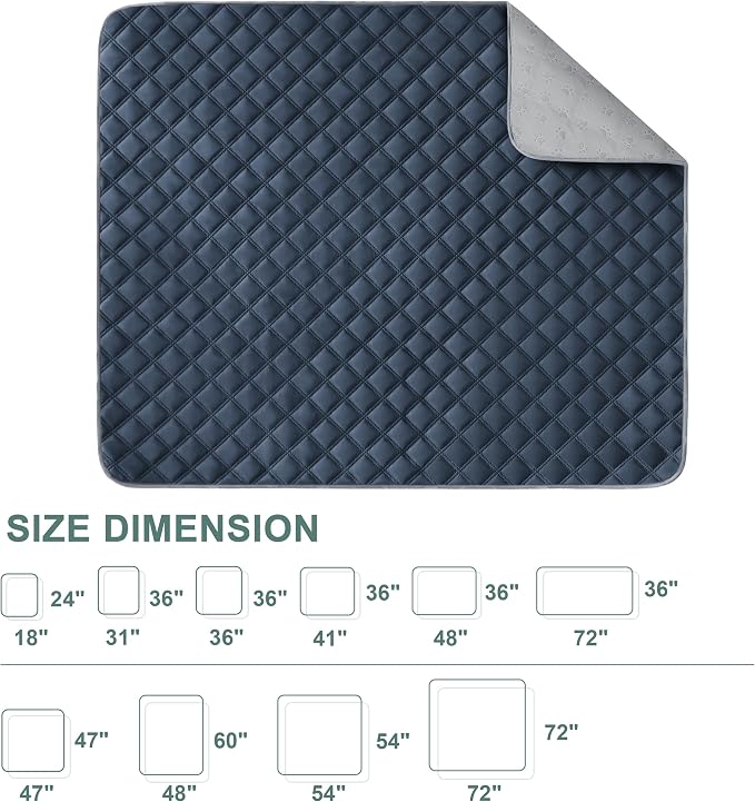 Eterish Reusable Washable Pee Pads for Dogs Large/Extra Large 36'' x 41'' 2 Pack, Absorbent Pet Puppy Dog Training Pads Non-Slip, Waterproof Whelping Potty Pads for Dogs Leak-Proof