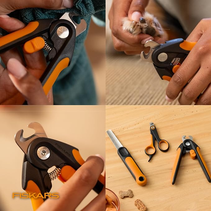 Fiskars Pet Large Nail Clippers, Cat and Dog Trimmers for Grooming, 5.75" (Pack of 6)