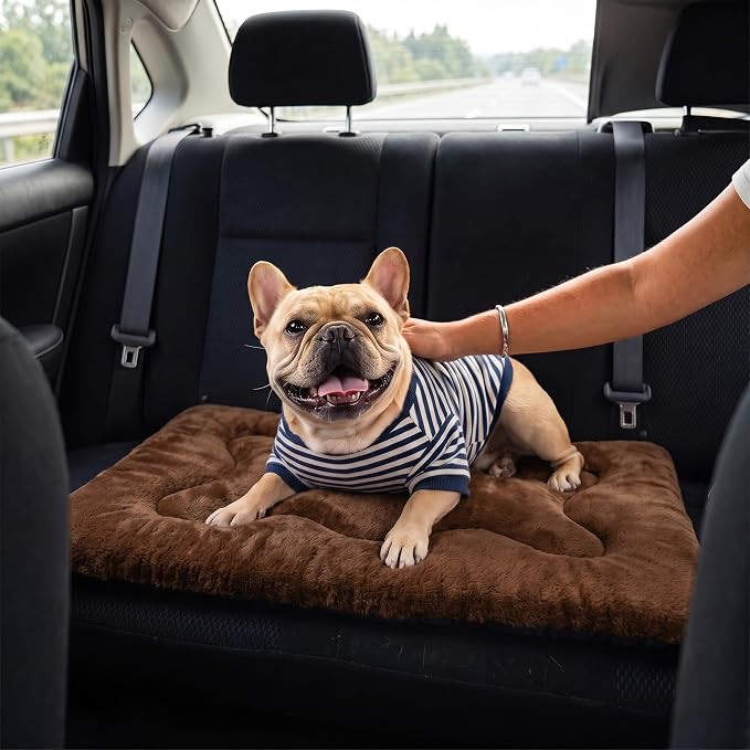 Dog Bed 30" for Metal Crate Pad, Washable Kennel Mat for Medium Dogs & Pets | Soft faux rabbit fur, non-slip,machine wash/dry, plush cushioning, for crates, floors & travel, multiple sizes for all breeds