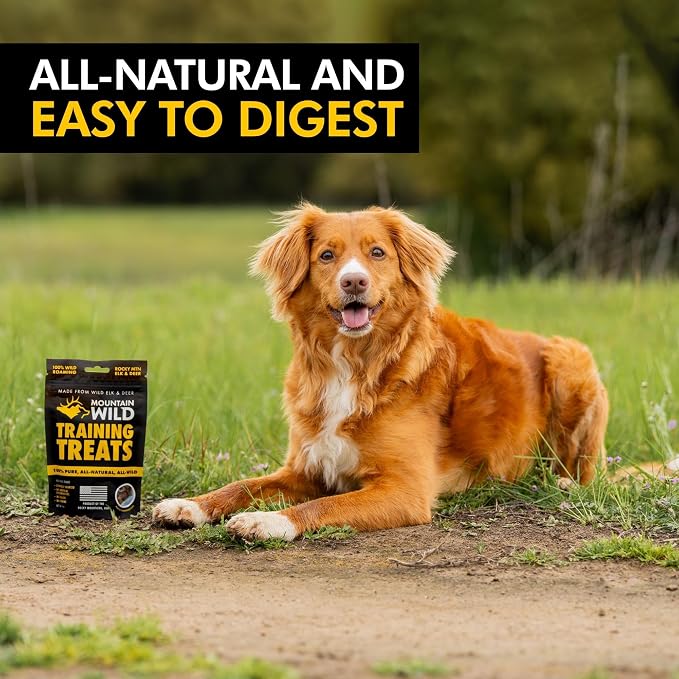 MOUNTAIN WILD Training Treats for Dogs - Wild Elk & Venison - 4oz, 2 Bags | Puppy & Dog Protein Treat, High Value, All Natural, No Fillers, Grain Free, No Artificial Preservatives