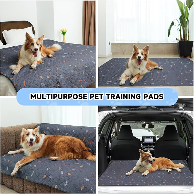 Sunheir Washable Pee Pads for Dogs 72"x72", Extra Large Reusable Puppy Pads Pet Training Pads for Dog Playpen, Waterproof Pee Pads for Puppy Playpen, Whelping Pad, Dog Playpen Indoor - Green
