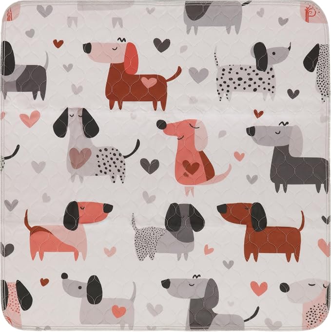 PUPIBOO Washable Pee Pads for Dogs and Cats - Super Absorbent Reusable Puppy Training Pads - 100% Waterproof, Leak-Proof & Non-Slip Whelping Pads for Pet Housebreaking