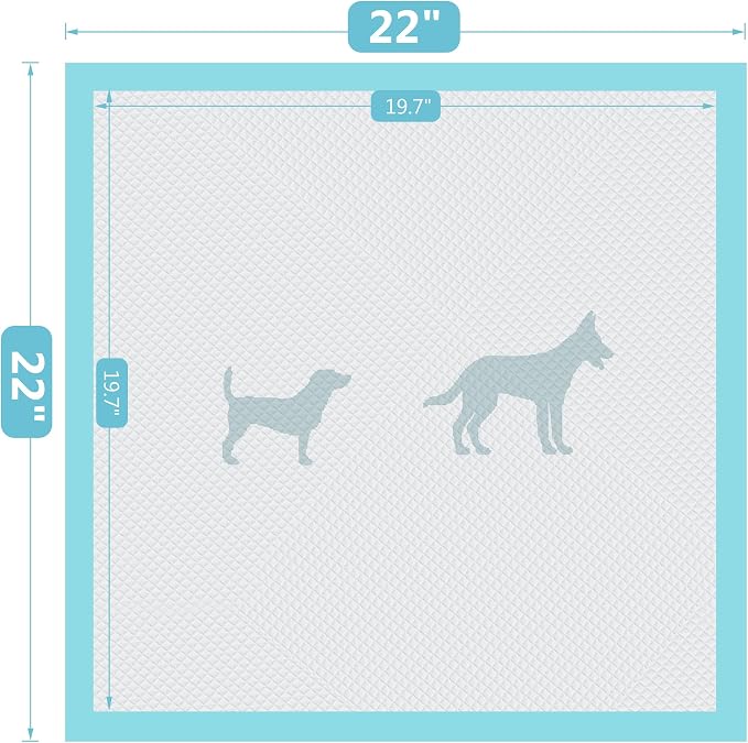 BESTLE Pet Training and Puppy Pads Pee Pads for Dogs 22"x22" Super Absorbent & Leak-Proof