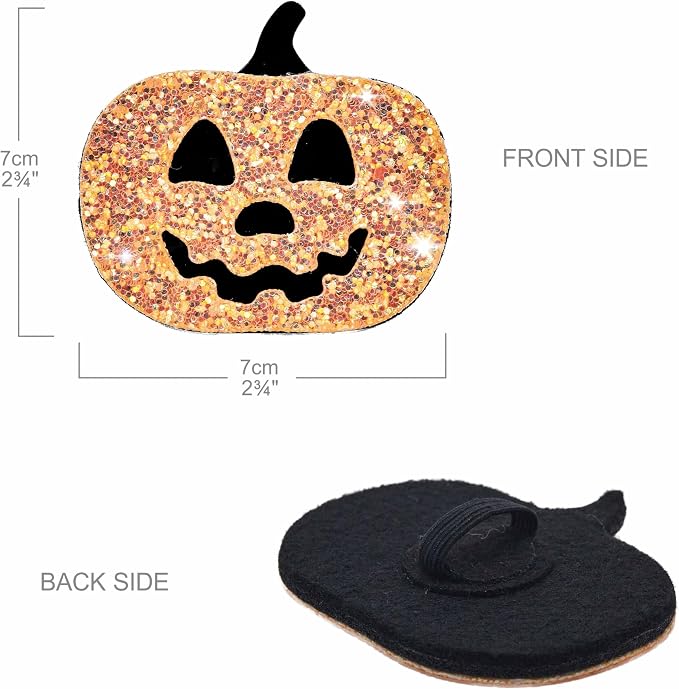 Blueberry Pet New Halloween Party Adjustable Dog Collar with Detachable Pumpkin Accessory, Large, Neck 18"-26"