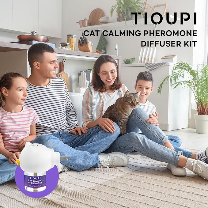 Cat Pheromones Calming Diffuser: Premium Cat Calming Diffuser - cat Calming pheromone Diffuser - cat pheromone Diffuser - cat Diffuser Calming - pheromone Diffuser to Calm Cats, 2 Pack