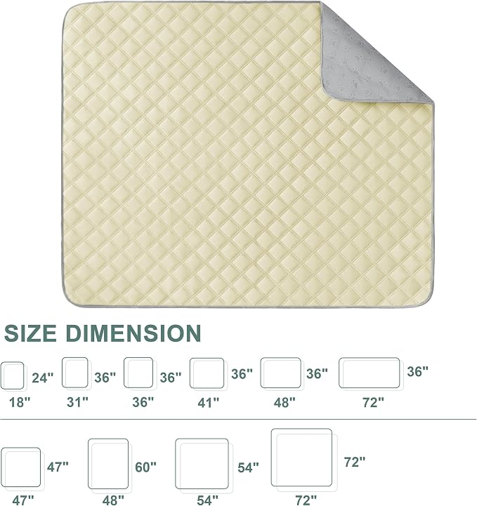 Eterish Reusable Washable Pee Pads for Dogs Large/Extra Large 36'' x 41'' 2 Pack, Absorbent Pet Puppy Dog Training Pads Non-Slip, Waterproof Whelping Potty Pads for Dogs Leak-Proof