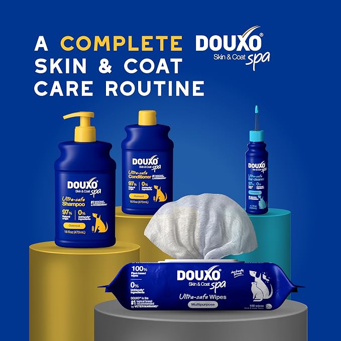 DOUXO SPA Oatmeal Dog Shampoo, 16 fl oz | Moisturizes the Skin, Leaves the Coat Soft and Radiant, Ultra-Safe