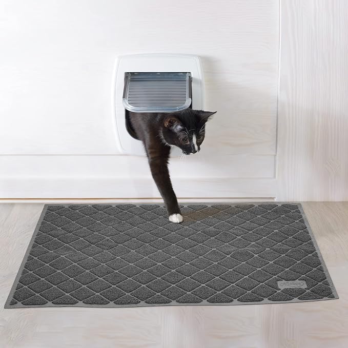 Niubya Premium Cat Litter Mat, Litter Box Mat with Non-slip and Waterproof Backing, Litter Trapping Mat Soft on Kitty Paws and Easy to Clean, Cat Mat Traps Litter from Box
