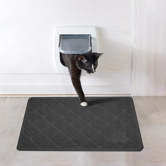 Niubya Premium Cat Litter Mat, Litter Box Mat with Non-Slip and Waterproof Backing, Litter Trapping Mat Soft on Kitty Paws and Easy to Clean, Cat Mat Traps Litter from Box