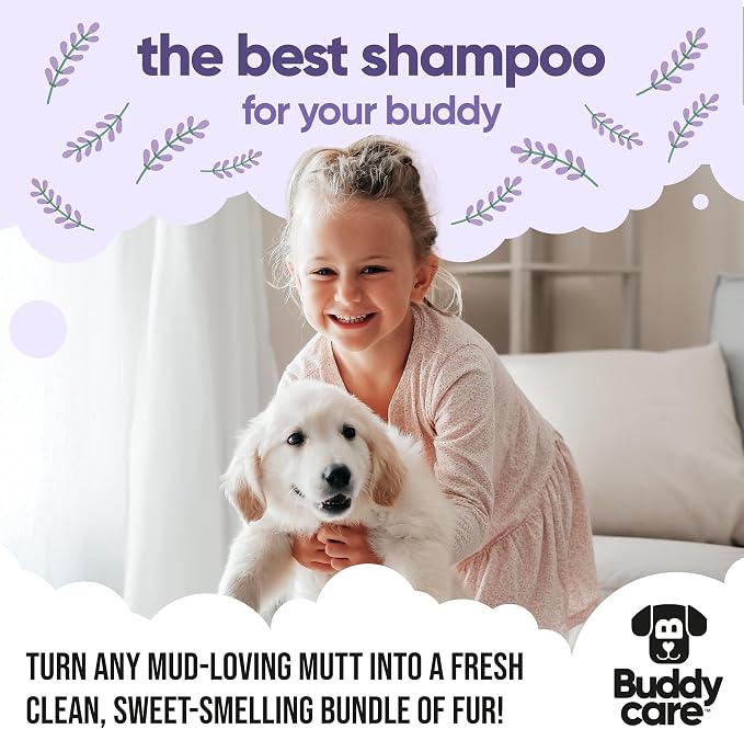 Calming & Deodorising Dog Shampoo by Buddycare | Lavender Scented | with Aloe Vera and Pro Vitamin B5 (169.07oz)