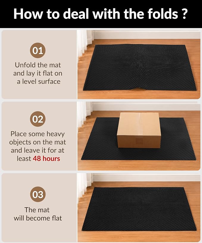 Cooyes Cat Litter Mat - Cut to Fit Any Place, 40"x28" Large Litter Trapping Mat for Litter Box, Easy to Clean, Waterproof & Non-Slip Kitty Pad, Scatter Control to Protect the Floor (Black)