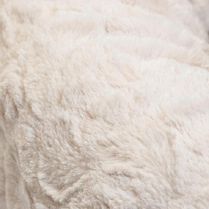 Best Friends by Sheri The Original Calming Donut Dog Bed for Extra-Large Dogs up to 150 lbs, Lux Faux Fur, Oyster, 45" x 45"
