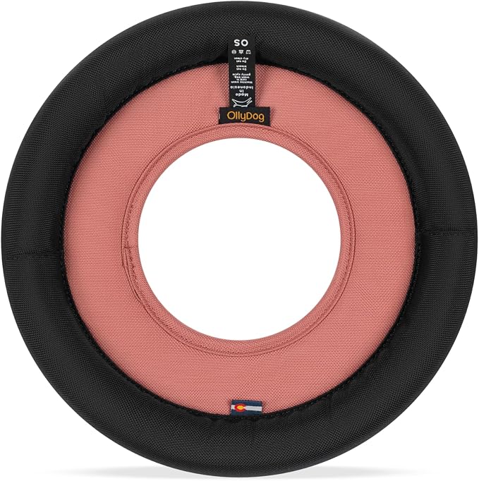 OllyDog Super Flyer Dog Flying Disc – Floating Fetch Toy for Water Play, Soft Eco-Friendly Recycled Fabric, Gentle on Teeth, 11" for Medium & Large Dogs (Desert, 11")