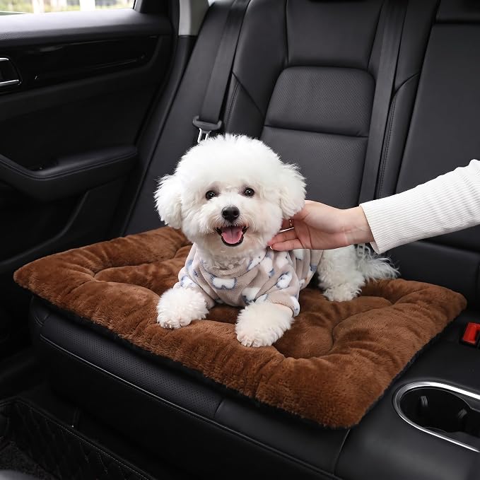 Dog Bed 24" for Metal Crate Pad, Washable Kennel Mat for Small Puppy & Cats | Soft faux rabbit fur, non-slip,machine wash/dry, plush cushioning, for crates, floors & travel, multiple sizes for all breeds