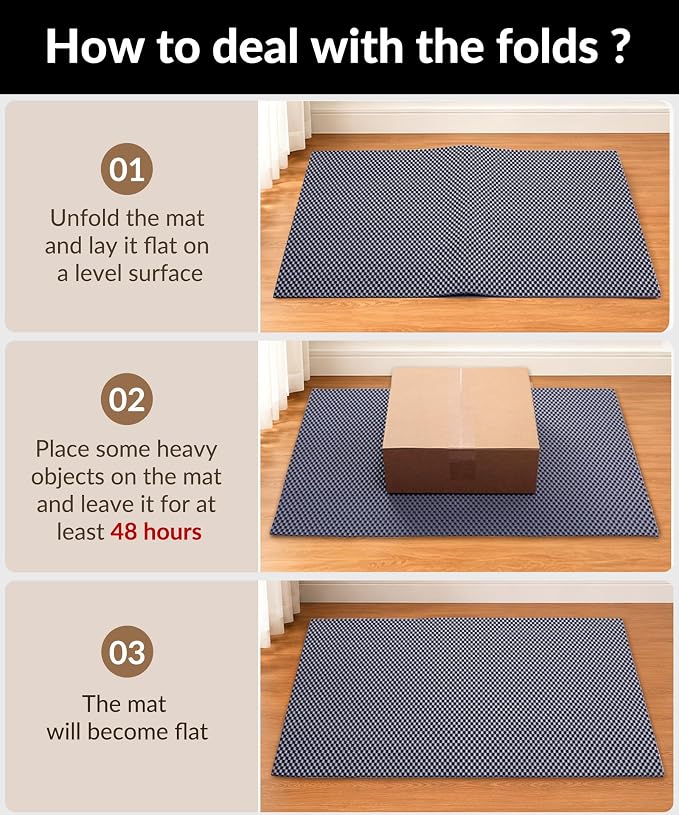 Cooyes Cat Litter Mat - Cut to Fit Any Place, 35"x23" Large Litter Trapping Mat for Litter Box, Easy to Clean, Waterproof & Non-Slip Kitty Pad, Scatter Control to Protect the Floor (Grey)