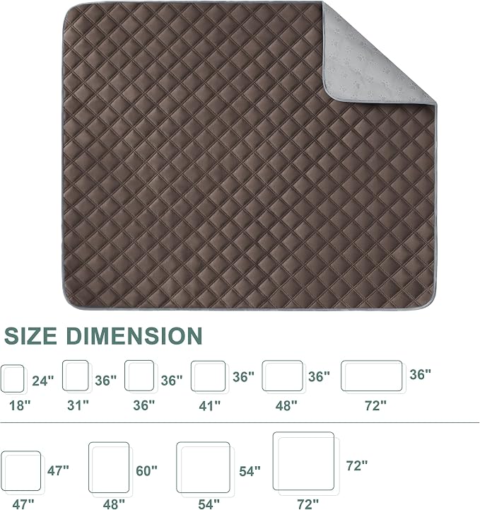 Eterish Reusable Washable Pee Pads for Dogs Large/Extra Large 36'' x 41'' 2 Pack, Absorbent Pet Puppy Dog Training Pads Non-Slip, Waterproof Whelping Potty Pads for Dogs Leak-Proof