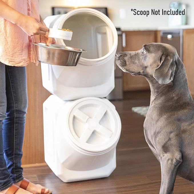 Vittles Vault Airtight Stackable Pet Food Storage Container Up to 60lbs | With Sealing Lid for Dry Pet Food, Made in USA, Measures 14.5 In L x 19 In H