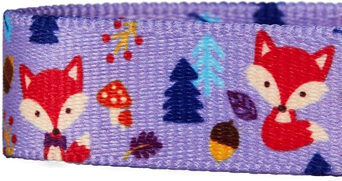 Blueberry Pet Red Fox Adjustable Dog Collar with Detachable Décor, Small, Neck 12"-16"