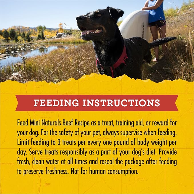 Zuke's Mini Naturals Dog Training Treats, Beef Recipe, 6 oz Pouch | Natural dog treats with real beef, only 2 calories each, soft and chewy bites, in a resealable pouch, made in the USA