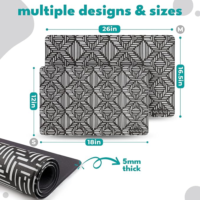 NALALAS Dog Mat for Food and Water, Cat Feeding Mat | Waterproof Dog Bowl Mat | Non-Slip Pet Food Mat for Floors | Pet Mats for Food and Water | Easy to Clean