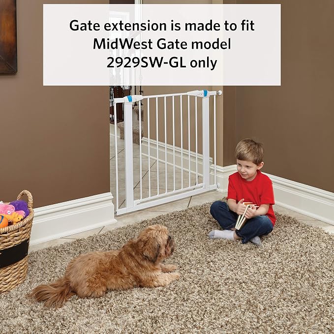 MidWest Homes for Pets 3" Wide Extension for 29" High Night Safety Glow Frame, White