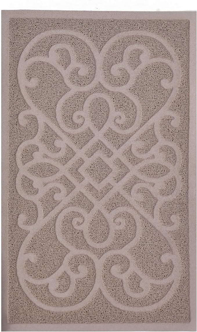 PetLike Cat Litter Box Mat, Thick Kitty Litter Trapping Mat, Durable,Waterproof &Washable with Non-Slip Backing, Soft on Kitty Paws and Easy to Clean, BPA Free