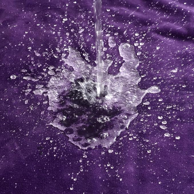 Waterproof Blanket 30"x40" for Dogs Cats, Reversible Waterproof Bed Cover for Pets, Soft Leakproof Blanket for Bed Couch Sofa Furniture Protector, Dark Purple/Light Purple