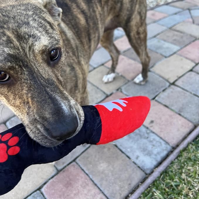Bloody Knife® Brand Dog Toy (Medium) | Halloween Horror Plush Toy for Small and Medium Dog Breeds | Scary Funny Squeaky and Crinkle Toy | Machine Washable