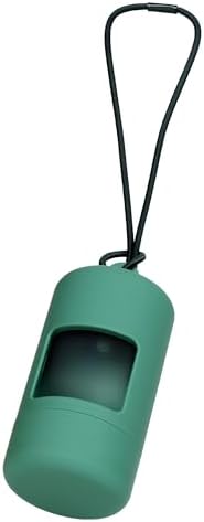 Dog Poop Bag Holder, Smooth Dispensing Poop Bag Holders for Leashes,Poop Bags Dispenser for Dogs,Lightweight Plastic Dispenser with Elastic Loop (only green holder)