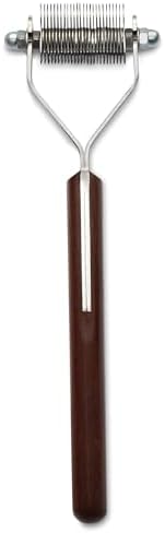 Mars Coat King Original Dematting Undercoat Grooming Rake Stripper Tool for Dogs and Cats, Stainless Steel with Wooden Handle, Made in Germany, 26-Blade