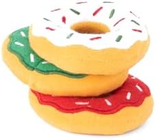 ZippyPaws Burrow Replacement Miniz Enrichment Squeaky Toy - Holiday Donutz